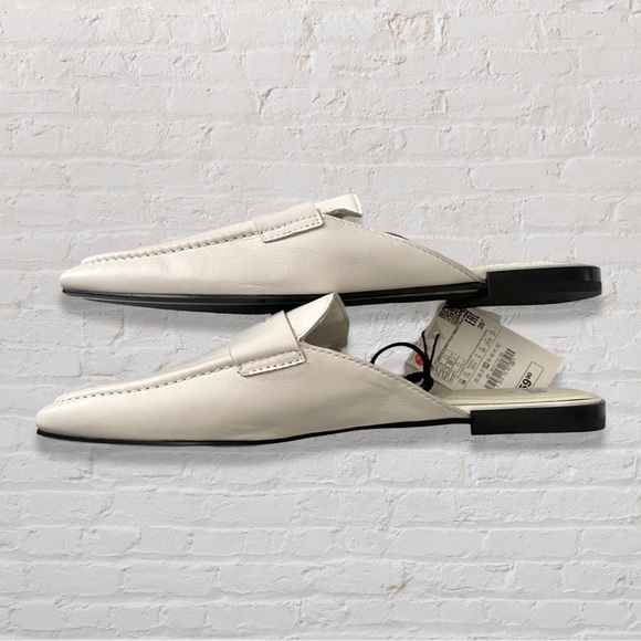 Zara Genuine Leather Flat Mules - Picture 6 of 12